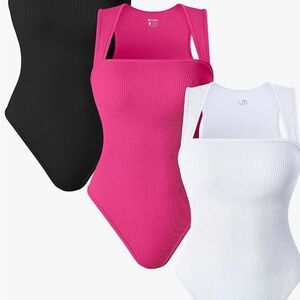 Women’s three pack, sexy ribbed bodysuits